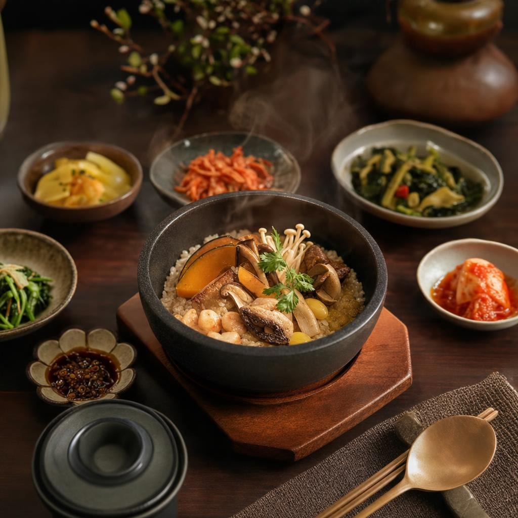 솥밥과 정갈한 반찬