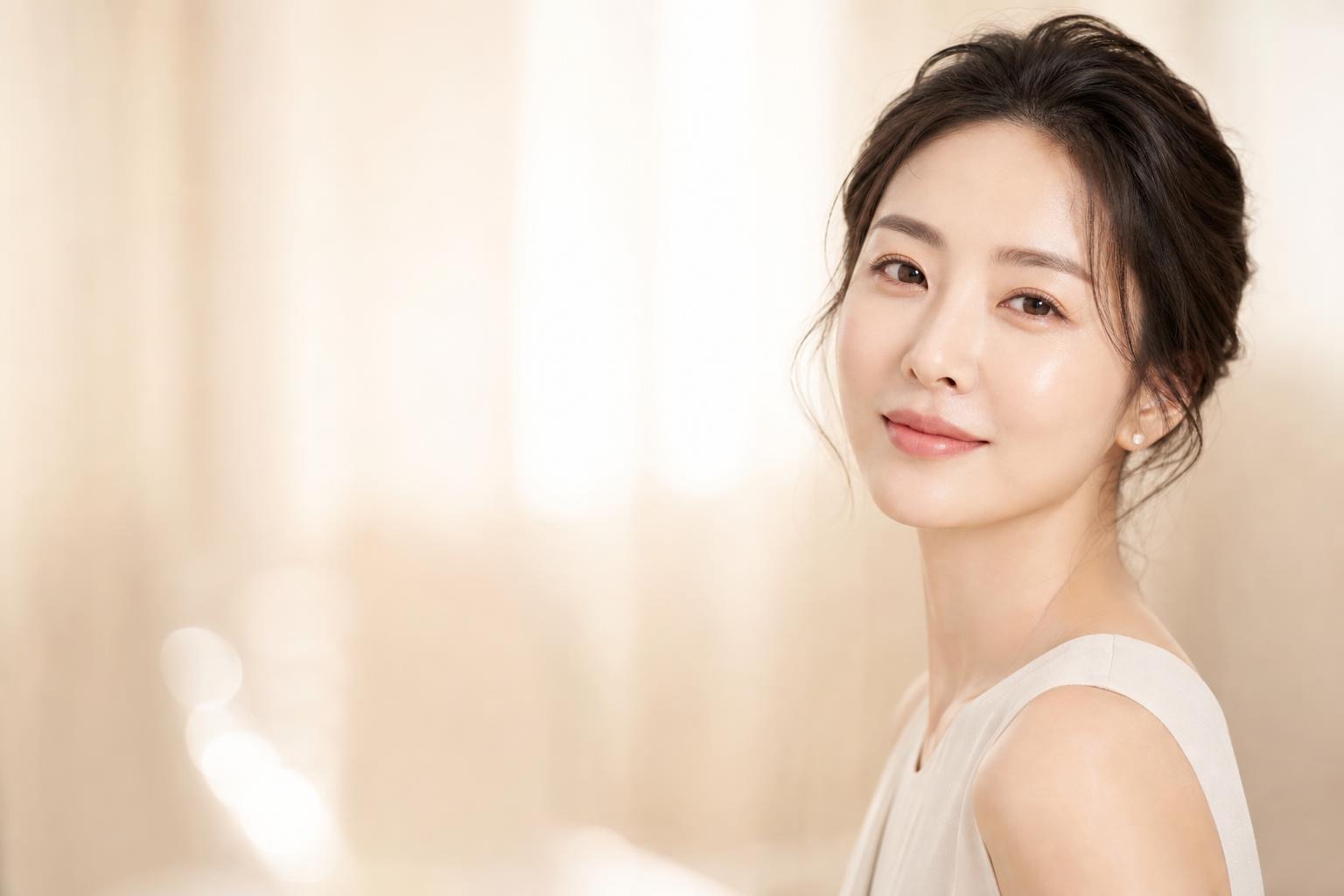 맑고 건강한 피부결의 모델