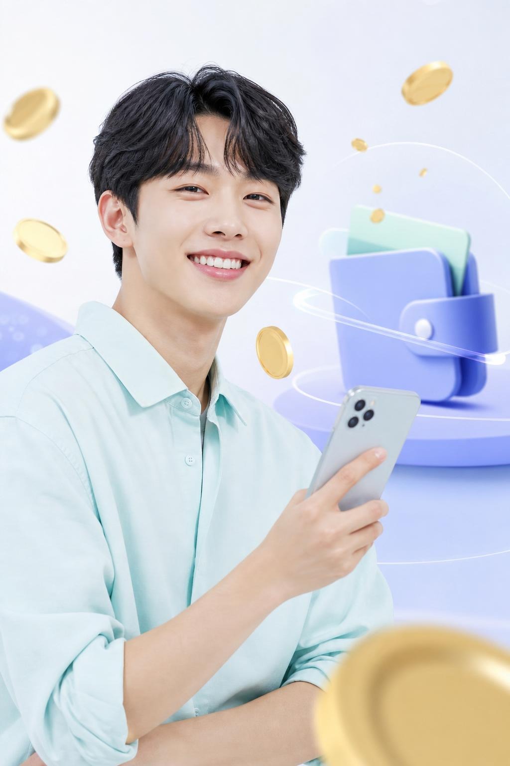 스마트폰으로 상품권을 현금화하는 모습