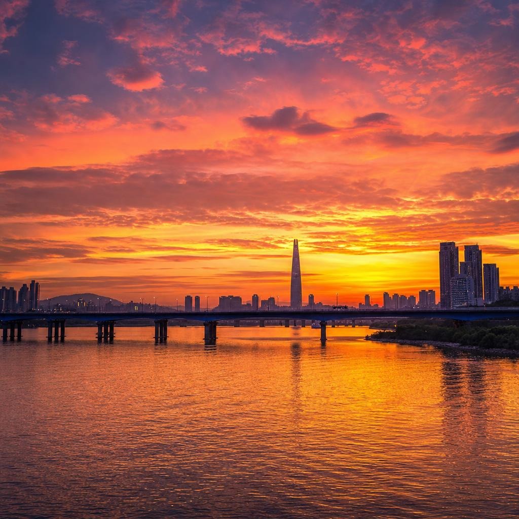 퇴근길에 만난 보너스. 오늘 하늘은 진심이었다 🌅